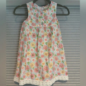 Matilda Jane 6Y floral dress with white crochet trim A-2